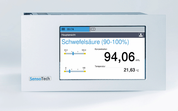 Messung konzentrierter Schwefelsäure Konzentrationsmessung der Schwefelsäure mit LiquiSonic®